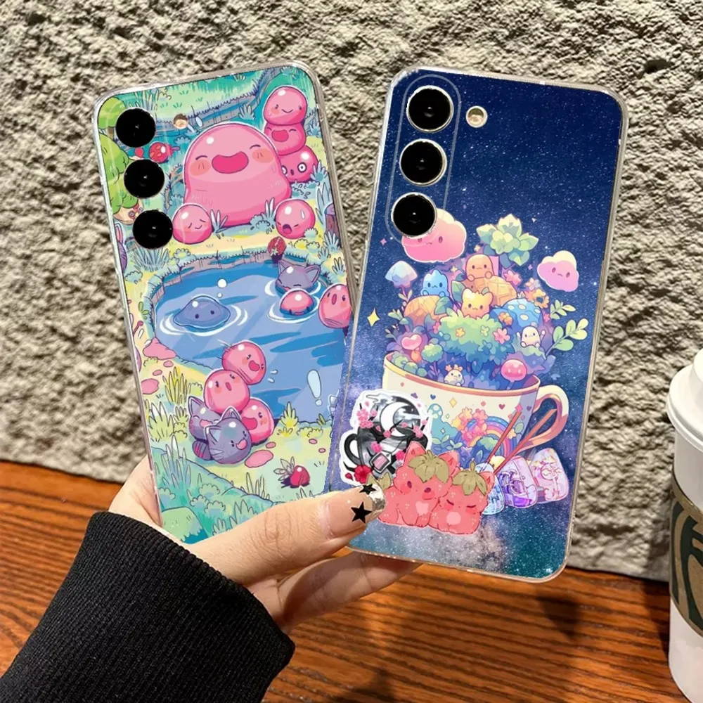 

S-Slime-Rancher Phone Case For Samsung Galaxy A71,70,52,51,40,31,A50,30S,21S,Note20ultra Transparent Cover