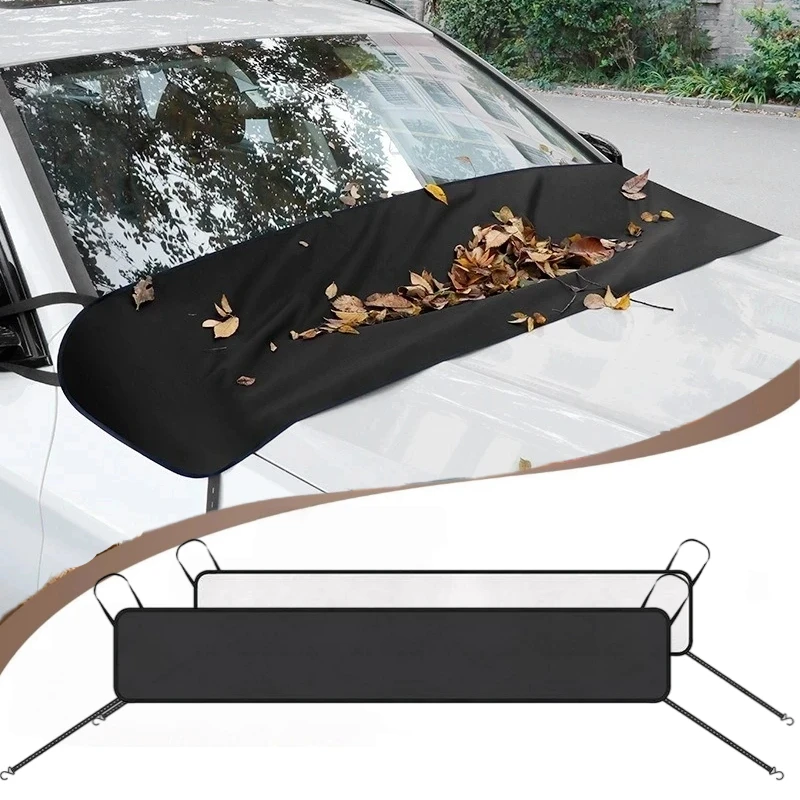 Car Windshield Leaf Guard Cover Rain Gutter Bird Dropping Tree Leaf Net Wiper Protector Dust Debris Blocker Cover for Outdoor