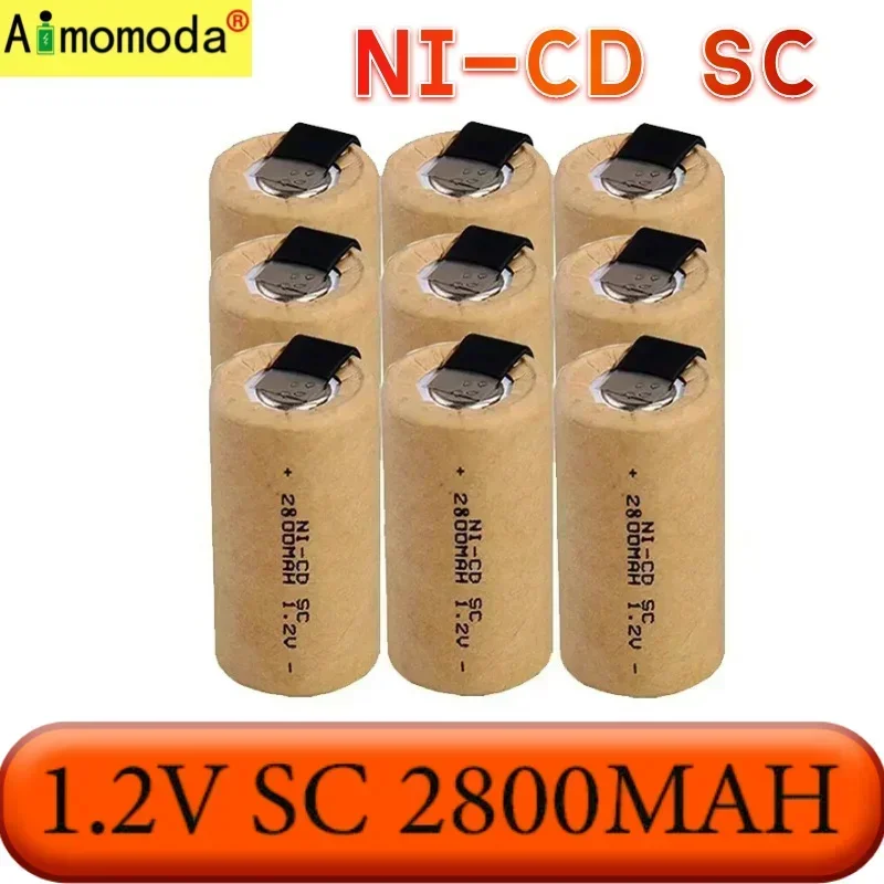 100% Free Shipping Rechargeable Battery 2024 NEW High Quality 1.2V SC 2800MAH NI-CD Suitable for Electric Screwdrivers, Etc