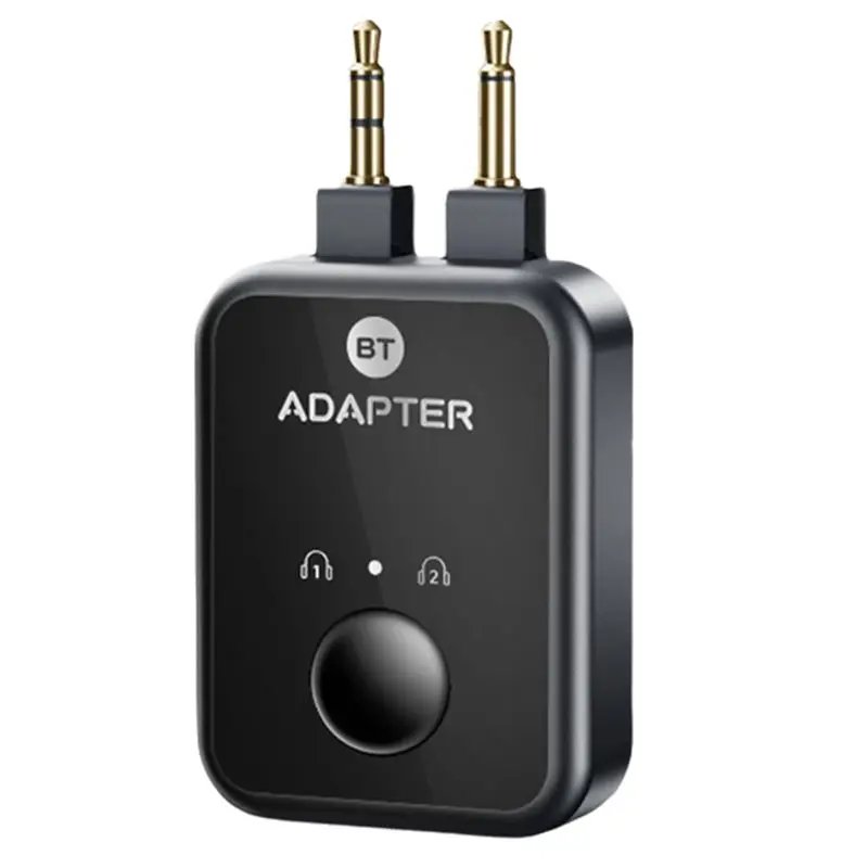 

A28Q - Новый Bluetooth-адаптер 2-в-1 5.3 с функцией беспроводной передачи данных, аудиоконвертер для наушников и авиационных разъемов, 3.5 мм AUX