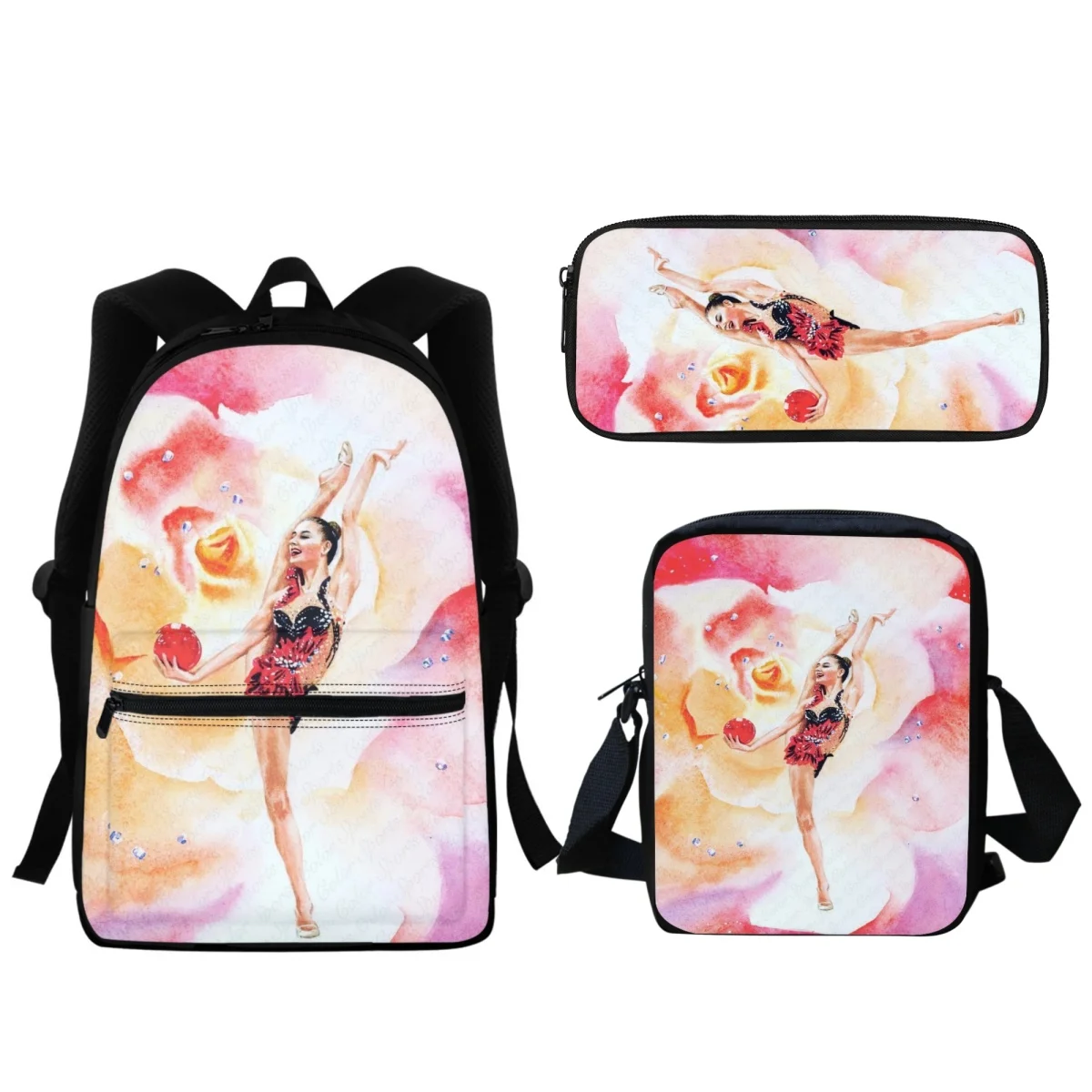 

Children's SchoolBags Girl Rhythmic Gymnast Printed BookBag Kindergarten Casual Small Backpack Kids Birthday Gift Mochila 2023