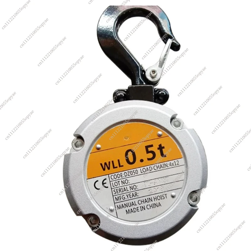 0.25T Mini Aluminum Hand Chain Hoist Portable Manual Chain Block Suitable for Garage Warehouse Lifting