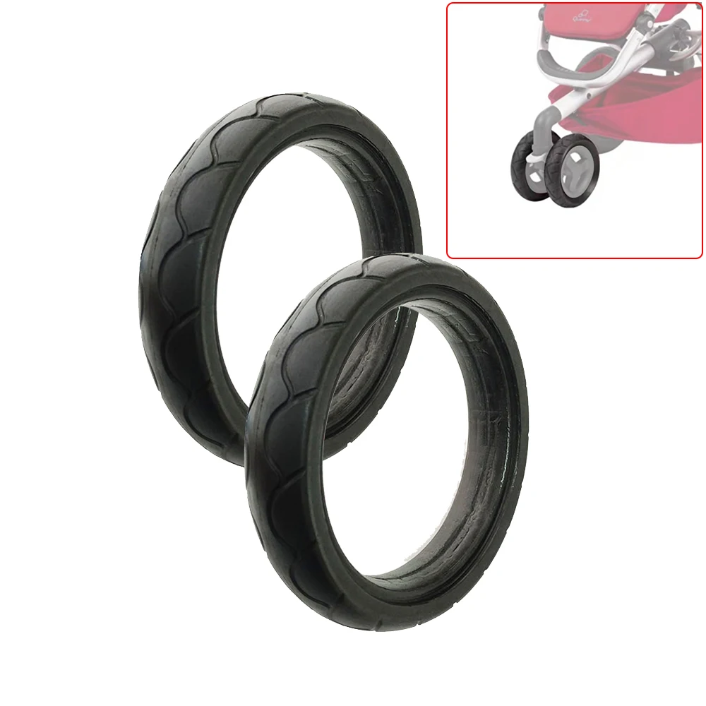 Custom Stroller Tire For Quinny Buzz Xtra Front Wheel PU Tyre Cover With Tread Direct Replacment Baby Trollery Accessories