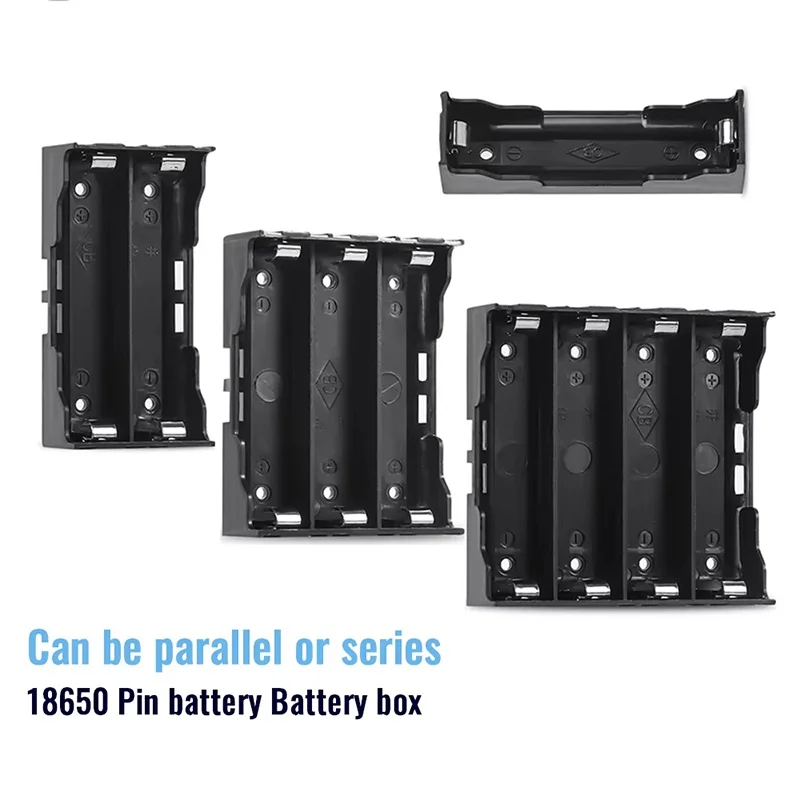 18650 Battery Plastic Case 1X 2X 3X 4X 18650 Battery Holder 18650 Battery Storage Box 1 2 3 4 Slot Batteries Container Hard Pin