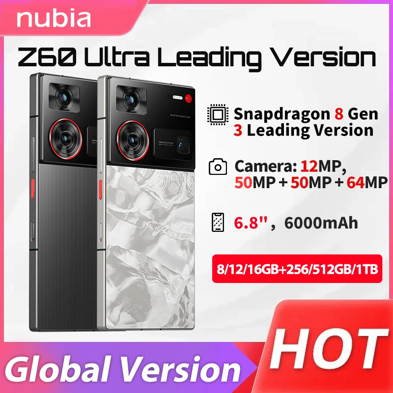 World Premiere Global Version Nubia Z60 Ultra Leading Version 6.8