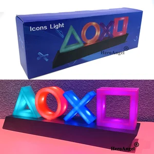 Permainan Baru Ikon Lampu untuk PS4 / PS5 Kontrol Suara Lampu Hias untuk Playstation Pemain Komersial Warna-warni Lampu Permainan LED 8 playstation led penjualan terbaik - №