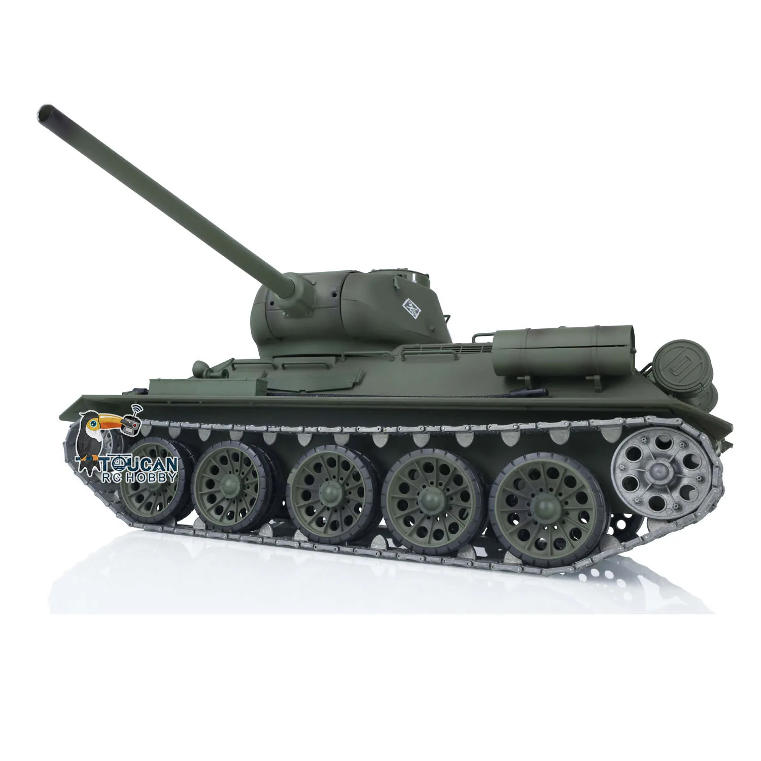 HENG LONG 1/16 Upgraded Metal Soviet T34-85 RC 7.0 Tank 3909 360° Turret Steel Gearbox Tracks Berral Recoil BB Unit TH17768-SMT4