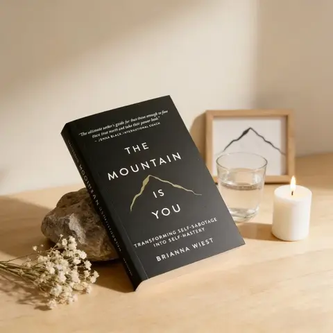 The Mountain is You Brianna Wiest Self Control Self Help Book Overcoming Self Friction Personal Growth Book