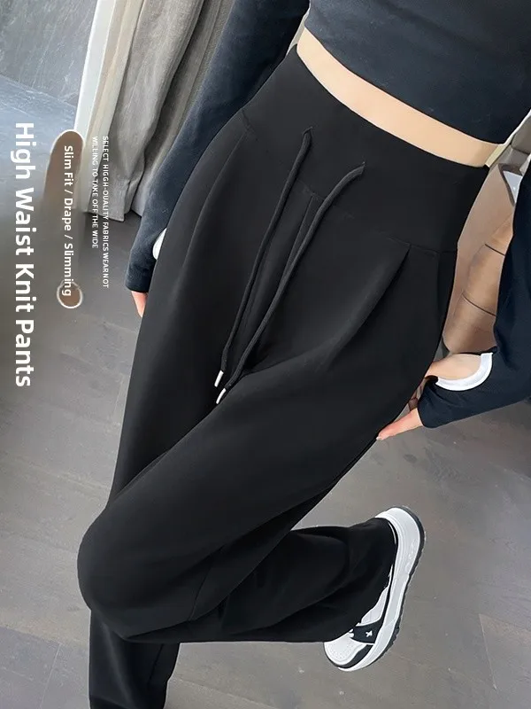 

Повседневные широкие брюки Bla для женщин с высокой талией, ультравысокой посадкой, прямые, спортивные, весенне-осенние, сезонные