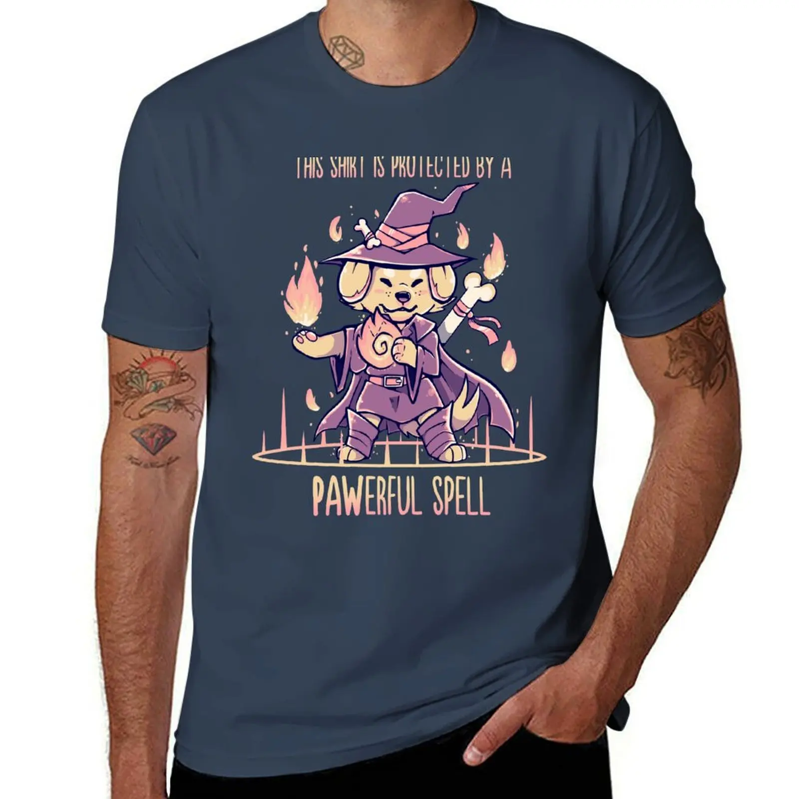 This Shirt is Protected by a PAWerful Spell T-shirt Blouse summer tops mens clothes