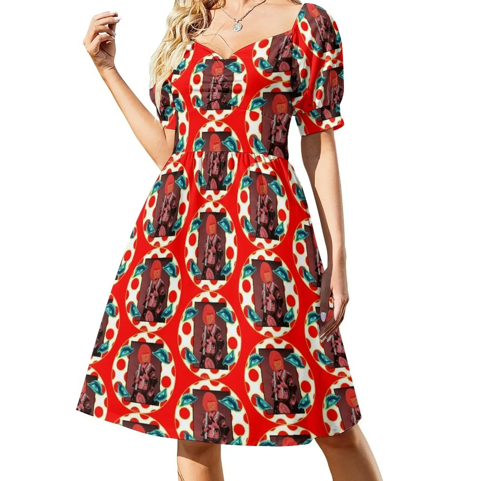 

Tribute to Yayoi Kusama Short-Sleeved Dress women's dresses luxury Women's summer dresses Dress