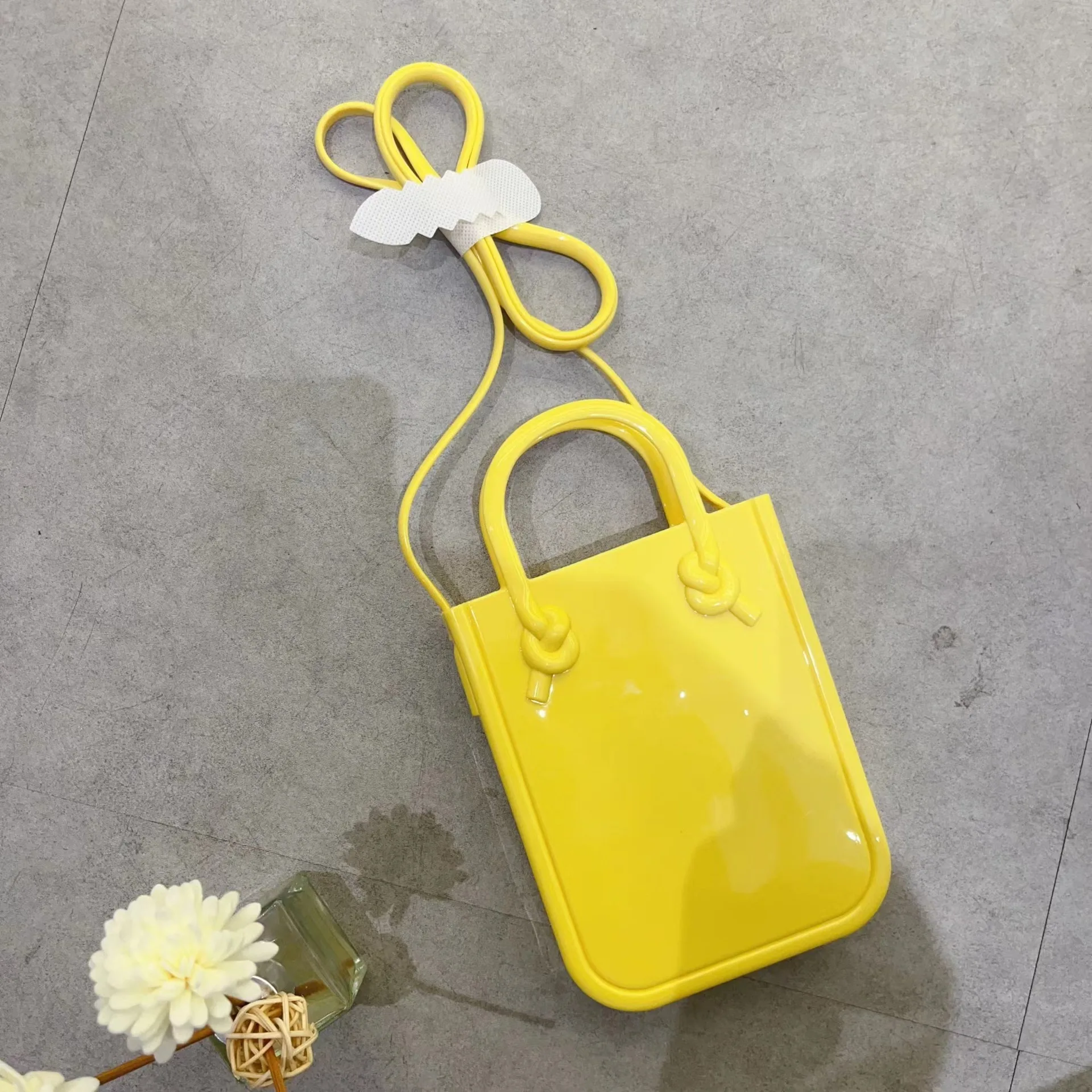 2024 New PVC Jelly Candy Bag Ladies Handbag Fashion Shopping Tote Women\'s Purse Casual Trendy Bags for Girls Mobile Phone Bags