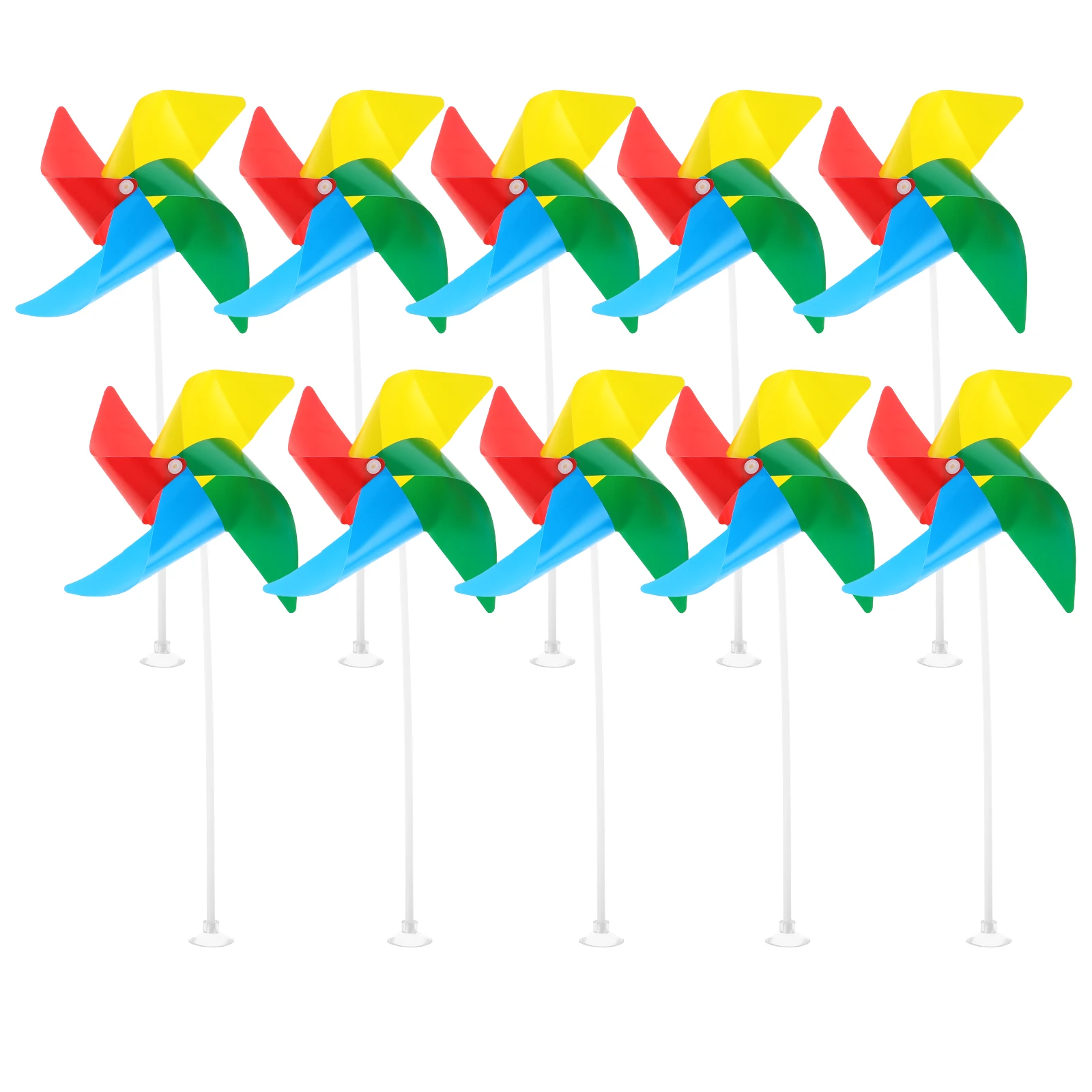 

10pcs Colorful Windmill Decoration for Kids Garden Desktop Mini Primary School Classroom Party Festive Pinwheels Bulk