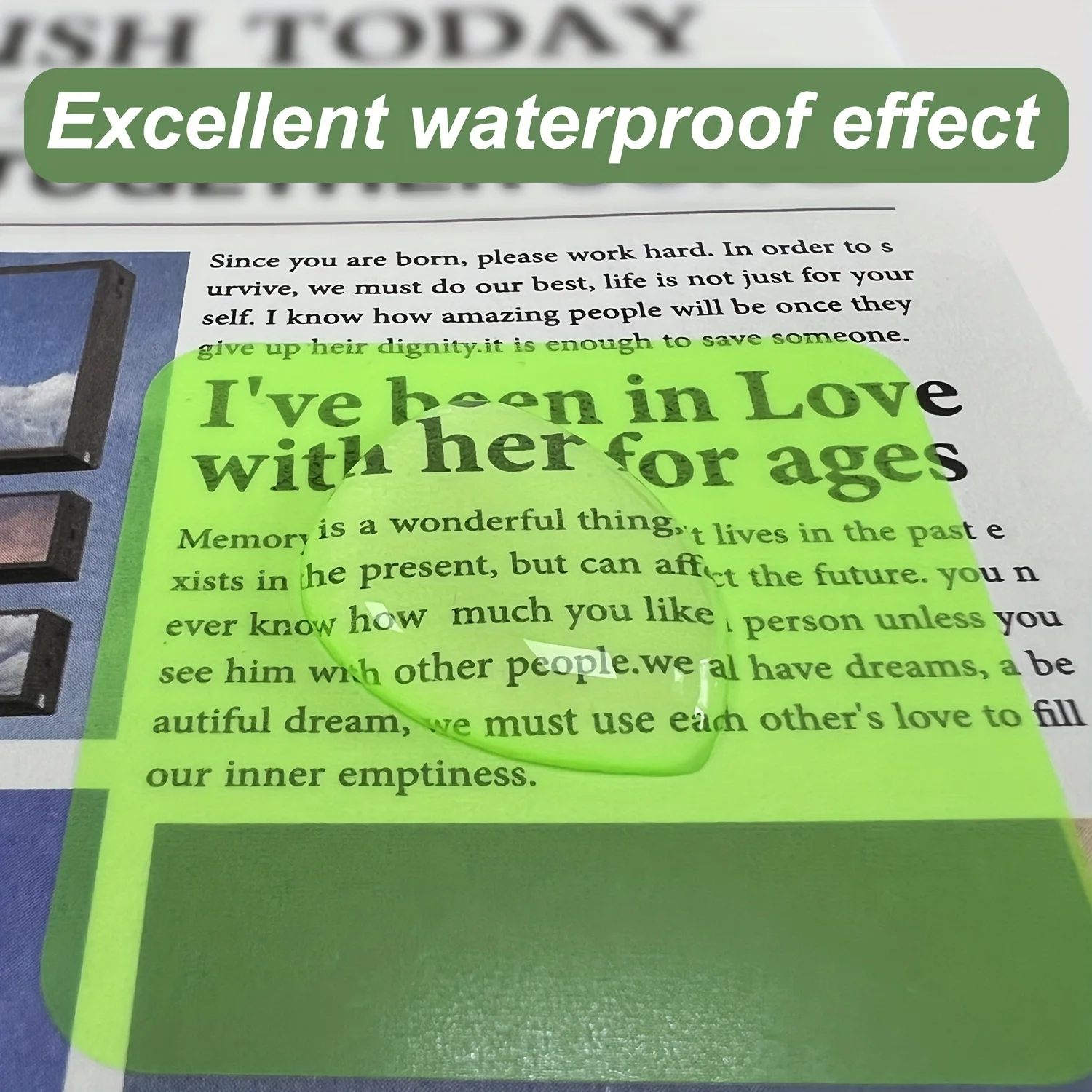 8 PadsWaterproof Self-Adhesive Transparent Sticky Notes Translucent Sticky Notes For School Office Supplies 160 Sheets Assorted