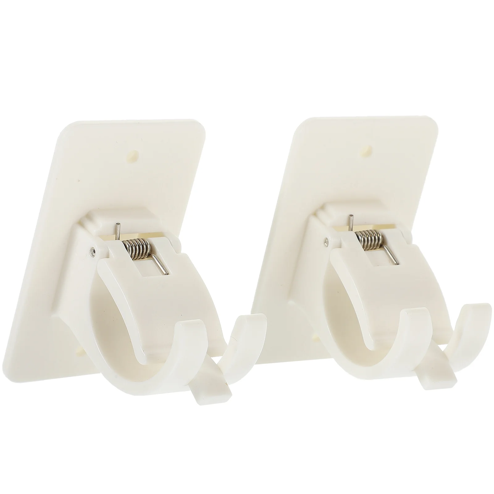 

2 Set Curtain Rod Hanger Hooks for Curtains Clips No Drill Rods Holders Brackets