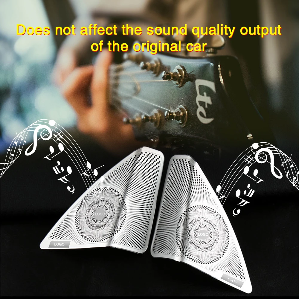 Car front door speaker cover For Mercedes Benz W205 C class series tweeter outer casing treble horn lid loudspeaker better sound