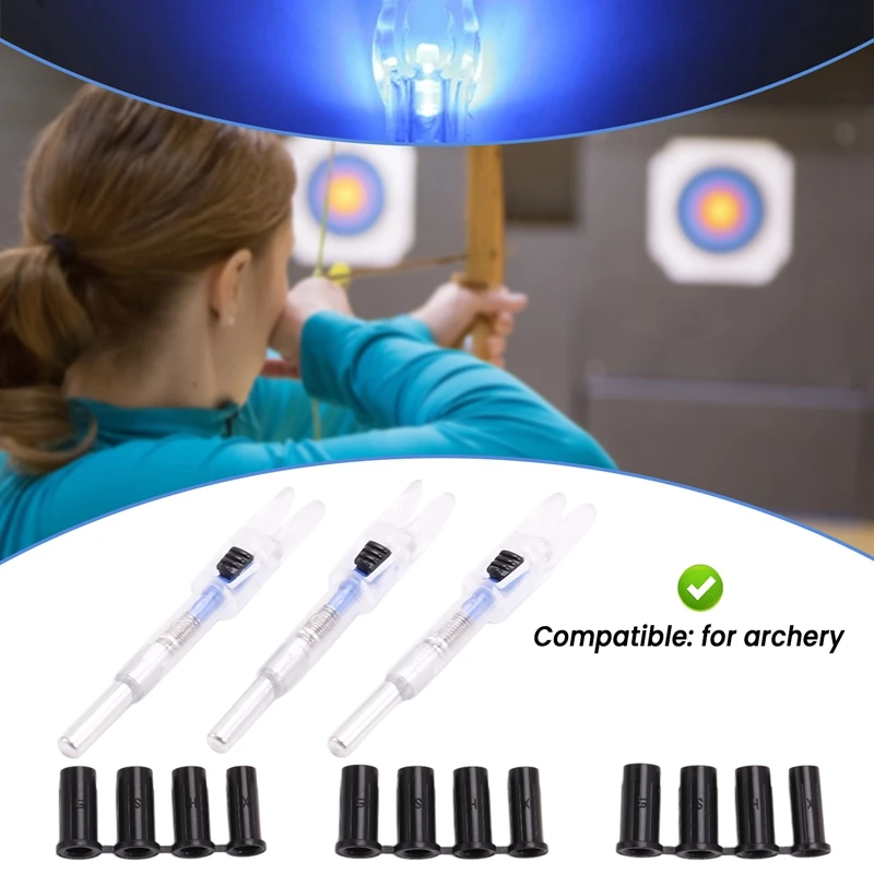 

1Set Automatically LED Lighted Nock Fits G, X, And S Series Arrows With 4.2Mm/165 Inside Diameter With Conversion Ring