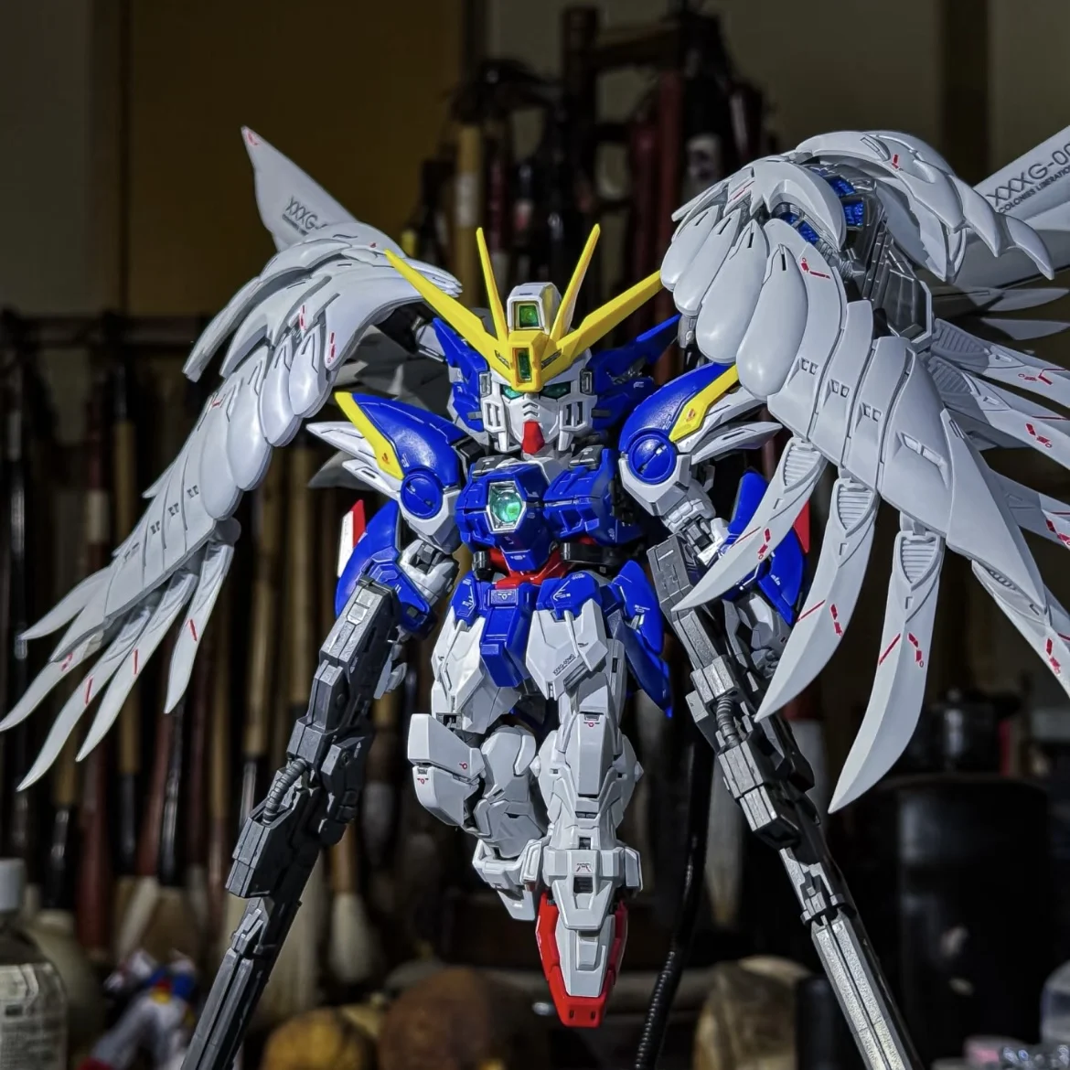 Gl Model Mgsd Wing Snow White Xxxg-00ysw Zestaw Modelarski do Składania Wing Zero Ew Xxxg-00w0 Figurka Akcji Robot Plastikowe Modele Zabawki