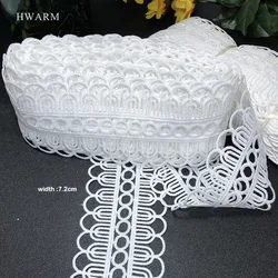 10yard Reticular Lace Fabric Wedding Decoration For Home Diy 7.2cm Sewing Trimming Bilateral Symmetrical Water-Soluble Milk Silk