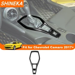 SHINEKA Car Gear Shift Panel Decoration Cover for Chevrolet Camaro 2017 2018 2019 2020 2021 2022 2023 Up Interior Accessories