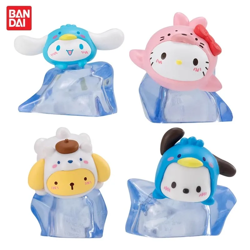 

Bandai Original 4Pcs Gashapon Cinnamoroll Sanrio Characters Toys For Kids Gift Collectible Model Ornaments