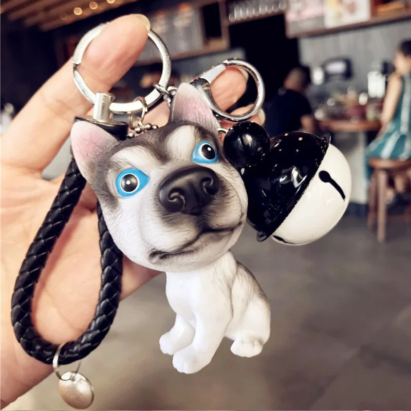 

Cute Dog Keychains For Women Bag Pendant Jewelry Trinket Men's Car Key Ring Key Chain Decorative Bag Charm