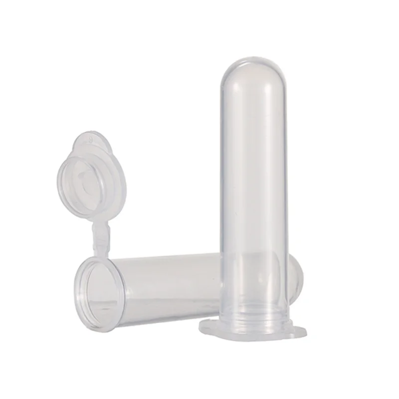 Tubo de ensayo de plástico transparente para centrífuga, Vial con tapa a presión, contenedor para almacenamiento de muestras de laboratorio, 7ml, 200 unids/bolsa