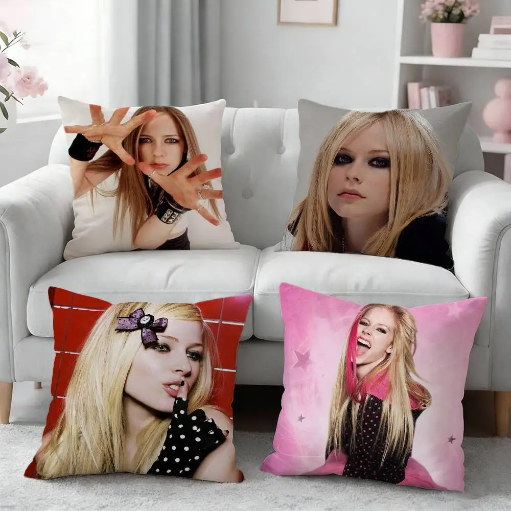 Singer A-Avril Lavigne  Pillow Case for Sofa Living Room Home office Decor Protective Cover