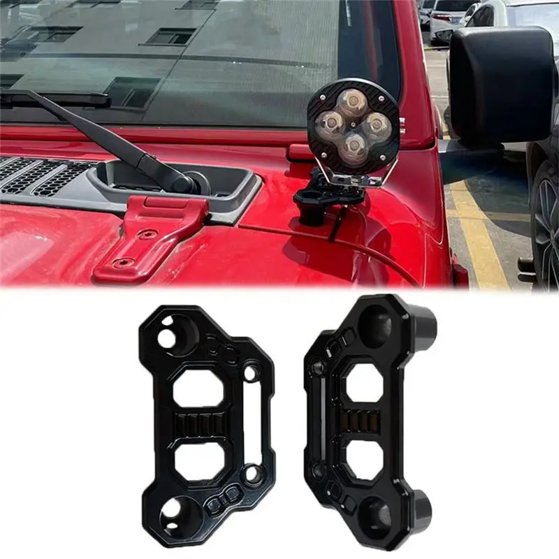 Car A-Pillar Single-Layer Spotlight Bracket Hood Auxiliary Spotlight A-Pillar Fixing Bracket For Jeep Wrangler JL-N29R