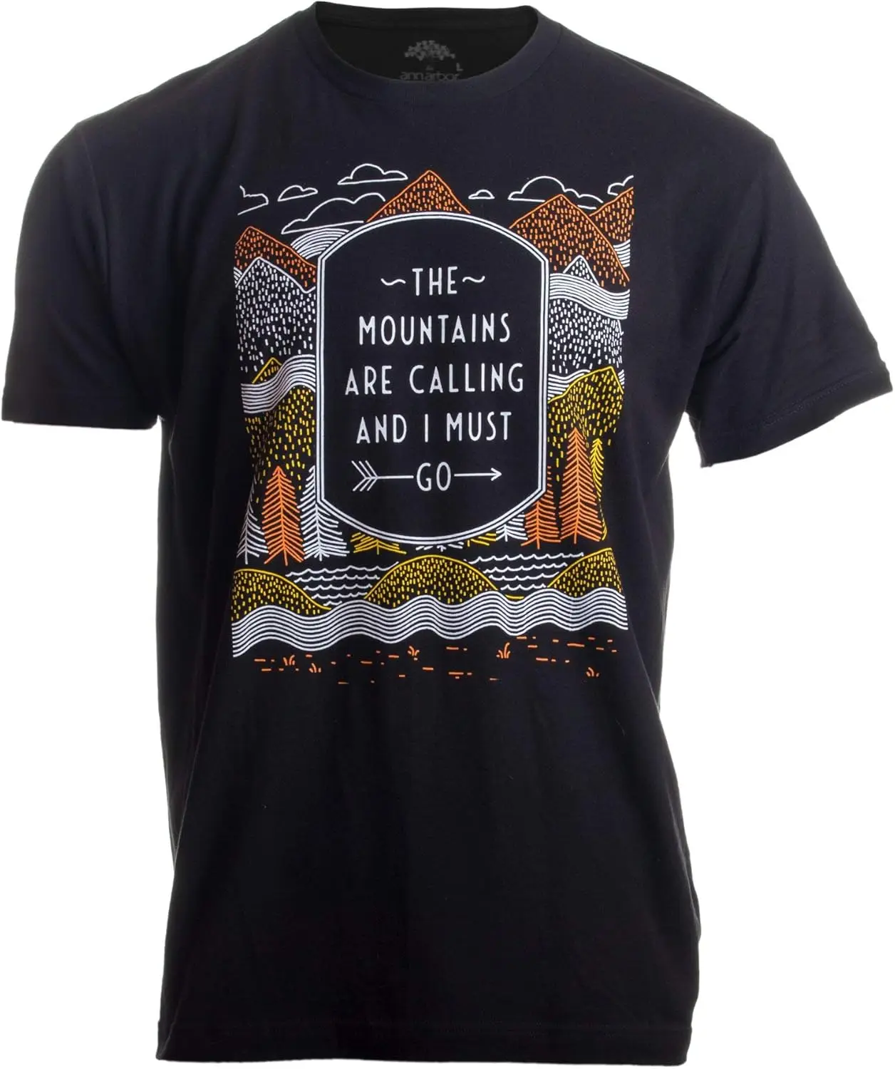 The Mountains Are Calling, I Must Go | Outdoor Hiking Men Women T-Shirt Tee – Soft, 100% Cotton Trendy Y2K Short-Sleeve