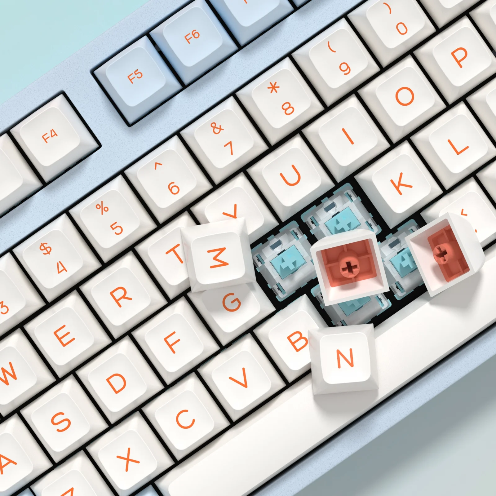 Imagem -04 - Kbdiy-conjunto de Teclas Salmão 161 Teclas Perfil SA Double Shot Pbt Personalizado para Jogos Mecânicos 7u Iso Gmk67 K500