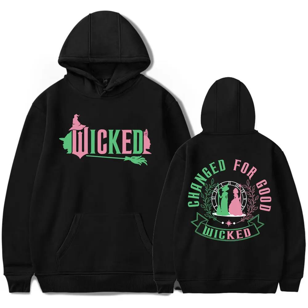 Wicked Changed For Good Hoodies Merch Unisex Fashion Long Sleeve Hoodie Pullover Streetwear Sweatshirt Clothing Fashion Outwear