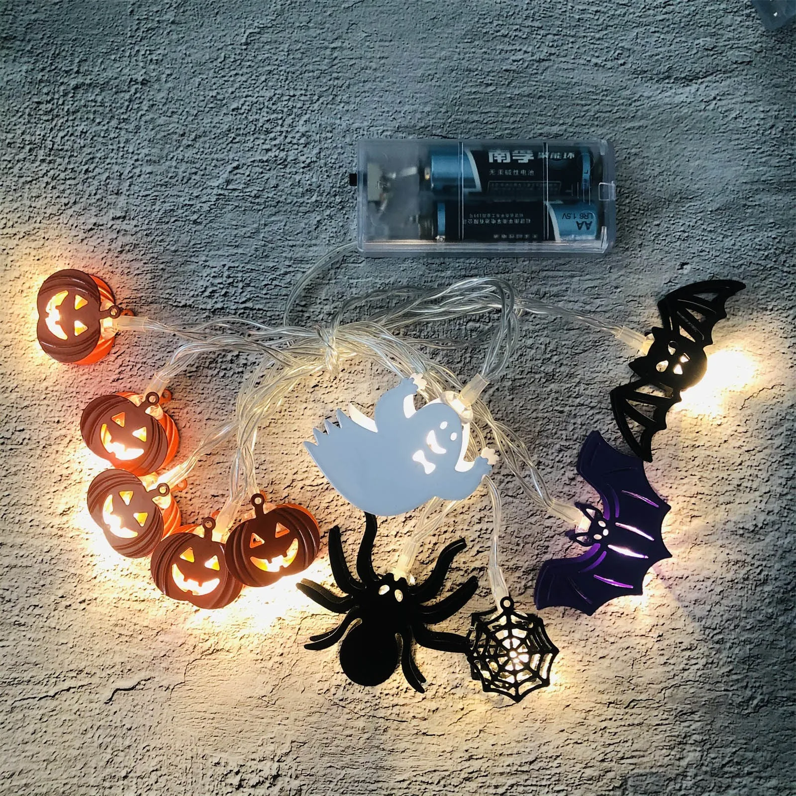 

1PC LED Halloween Pumpkin String Light Horror Atmosphere Decorative Lamp Outdoor Indoor Waterproof Hanging Fairy Light