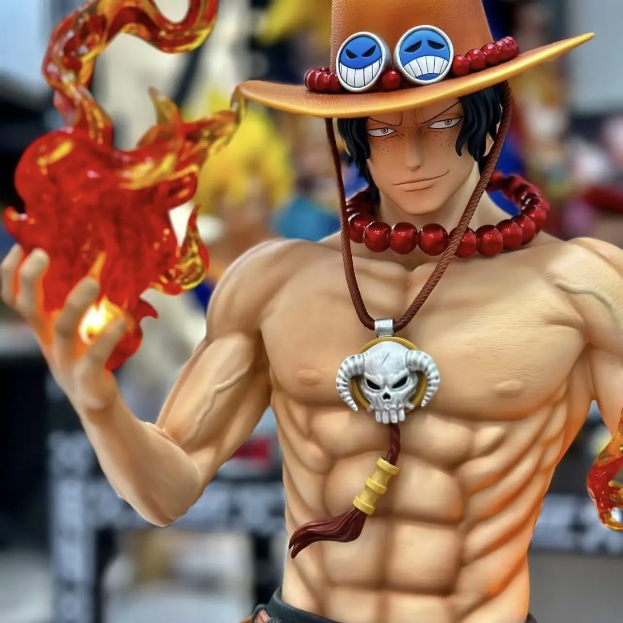 70cm New One Piece Gk Fantasy Third Anniversary 1/3 Ace Super Huge Collect Figures Trendy Statue Anime Decoration Christmas Gift