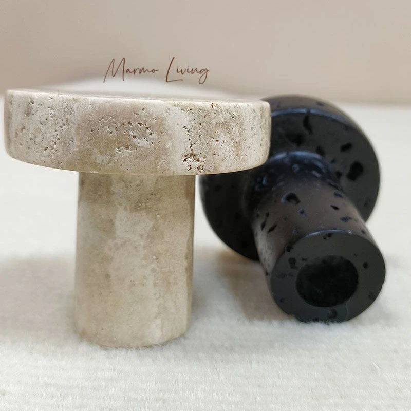 D6xH6cm Natural Beige Travertine Marble Wall Hook Nordic Living Room Entryway Hallway Coat Hanger