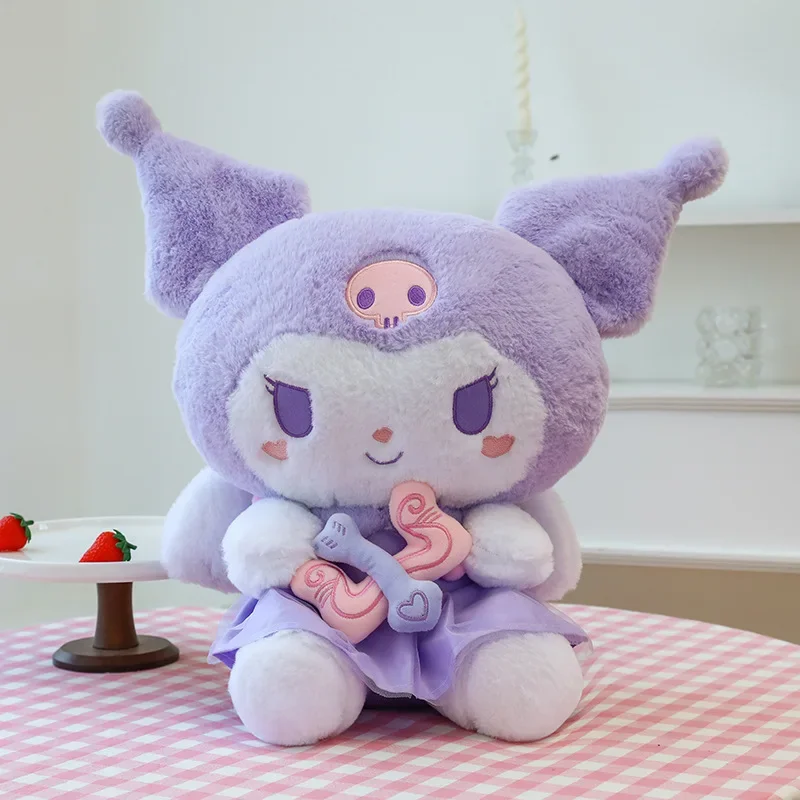 Sanrio Plushies Toys 35/50/60/80cm Kuromi Valentine's Day Series Stuffed Plush Dolls Cute Soft Plushy Christmas Gifts For Kids