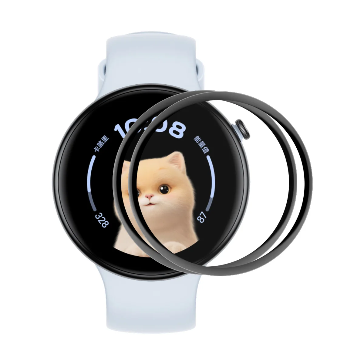 

Для Honor Watch Fit Vitality Edition 2 шт. Защитная пленка для экрана 3D изогнутый ПК + ультра прозрачная пленка из ПММА - черный