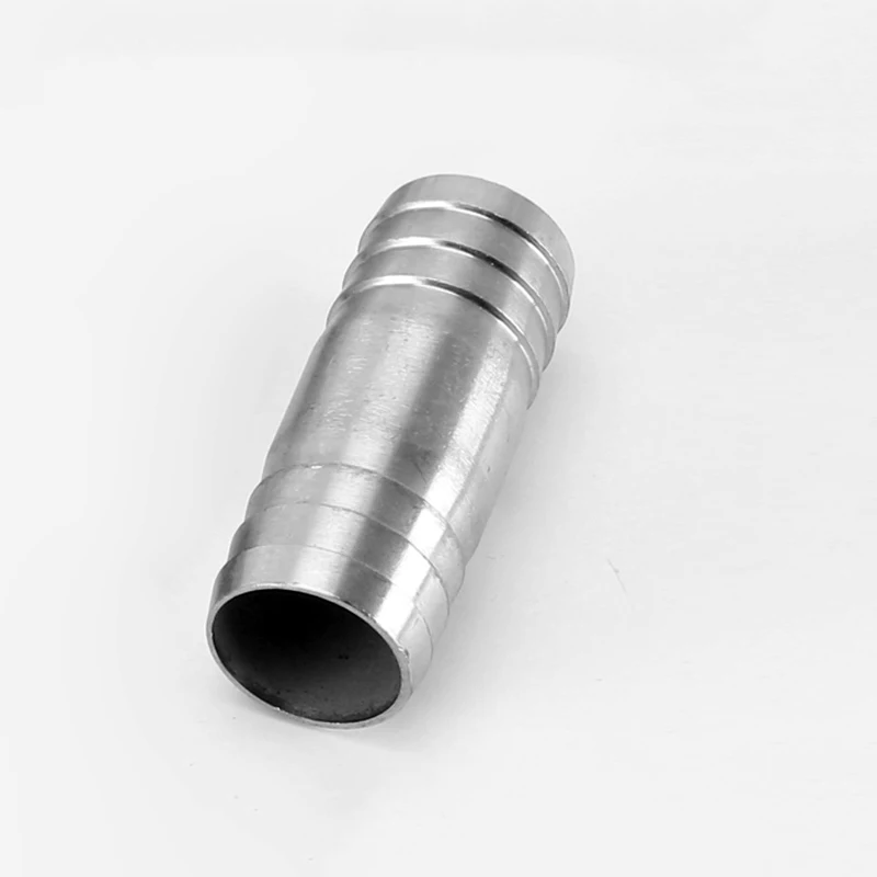 Double Barbed OD 6 8 10-41mm 304 Stainless Steel Connector 2-way Equals Straight Pipe Fitting Connector Pagoda Joint Hose Barb