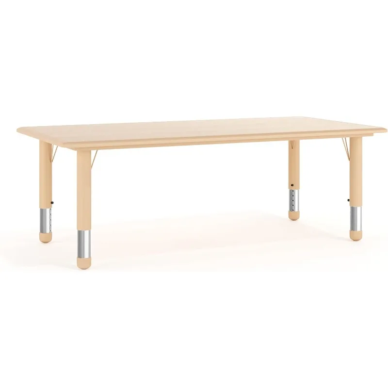 

23.625"W x 47.25"L Rectangular Natural Plastic Height Adjustable Activity Table