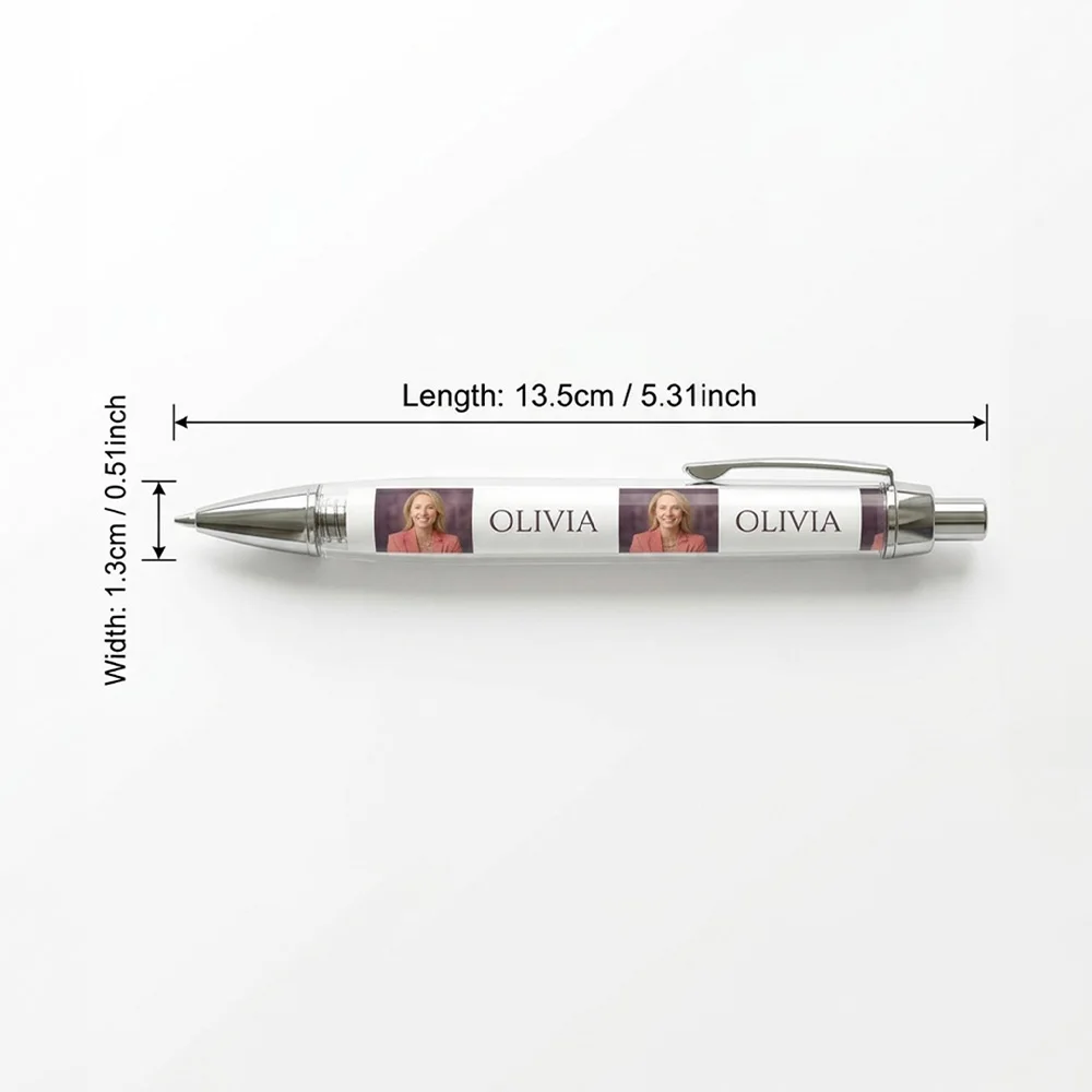 Personalized Custom Image Text Ballpoint Pen,Press‑type Ball Pen,Holiday Surprise Gift,For Coworkers,Study,Business Meeting Use