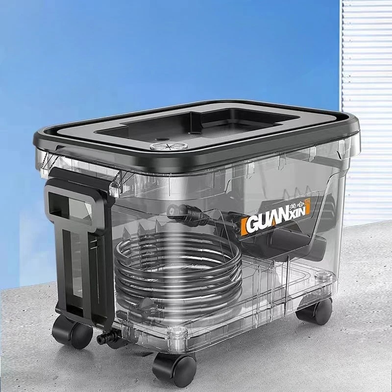 Mobile Car Water Tank Por 28L Large Capacity 360 Degree Pulley Water Storage Tank Outdoor Camping Automobile Accessories
