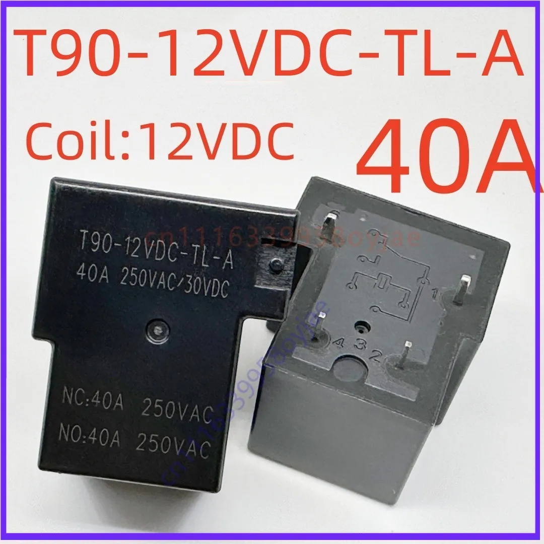 10PCS New for T90-12VDC-TL-A T90A4 4-Pin 40A SPST Relay