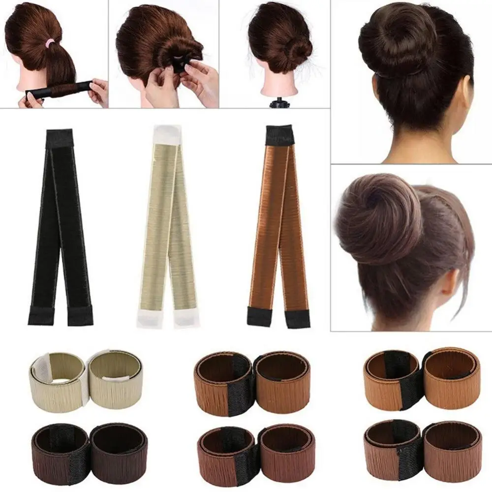 Women Hair Bun Maker Easy Magic Donut Styling Band Twist Updo Holder DIY Tool