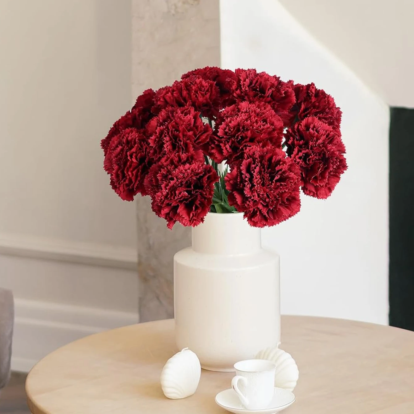 5/10 Stück Künstliche Blumen Seiden-Nelken für Zuhause, Tisch, Hochzeit, Brautstrauß, Festdekoration, Garten, DIY-Geschenk – Detail 6