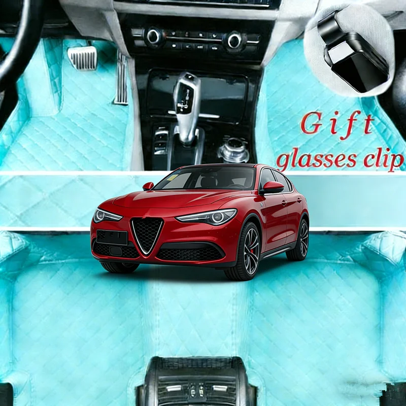 

Custom For Alfa Romeo Stelvio (949) 2017-2025 Waterproof Car Floor Mats Car Accessories Carpets Covers Left /Right Hand Drive