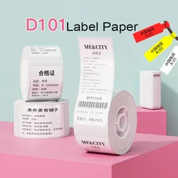 NIIMBOT D101 Label Paper No Ink Label Maker Thermal Price Date Clothing Sort Sticker Waterproof Tags for Home Office Shop Use