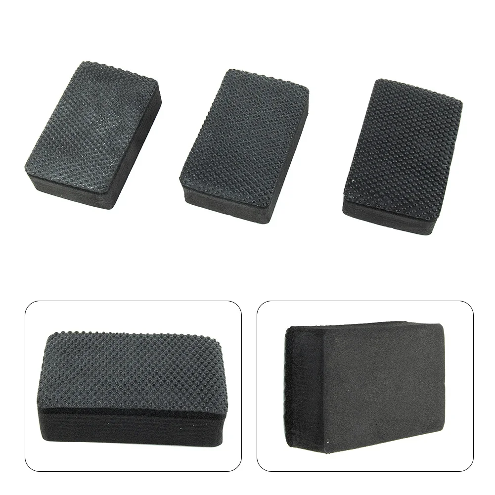 3Pcs Car Clay Bar Pad Sponge Block Cleaning Eraser Wax Polish Pad Tools Black Car Wash Mud 9*6*2.5cm Washing Tool