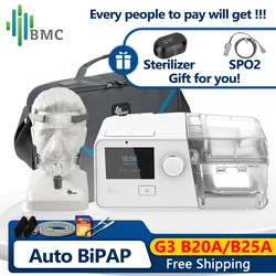 2024 Latest BMC G3 B20A BiPAP Machine With Mask Sleep Apnea Device Anti Snoring COPD Intelligent Inhalation and Exhalation CPAP