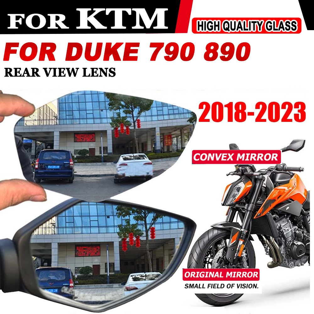 For DUKE 790 890 DUKE 790DUKE 890DUKE Motorcycle Accessorie Convex Mirror Increase Rearview Mirrors Side Mirror View Vision Lens