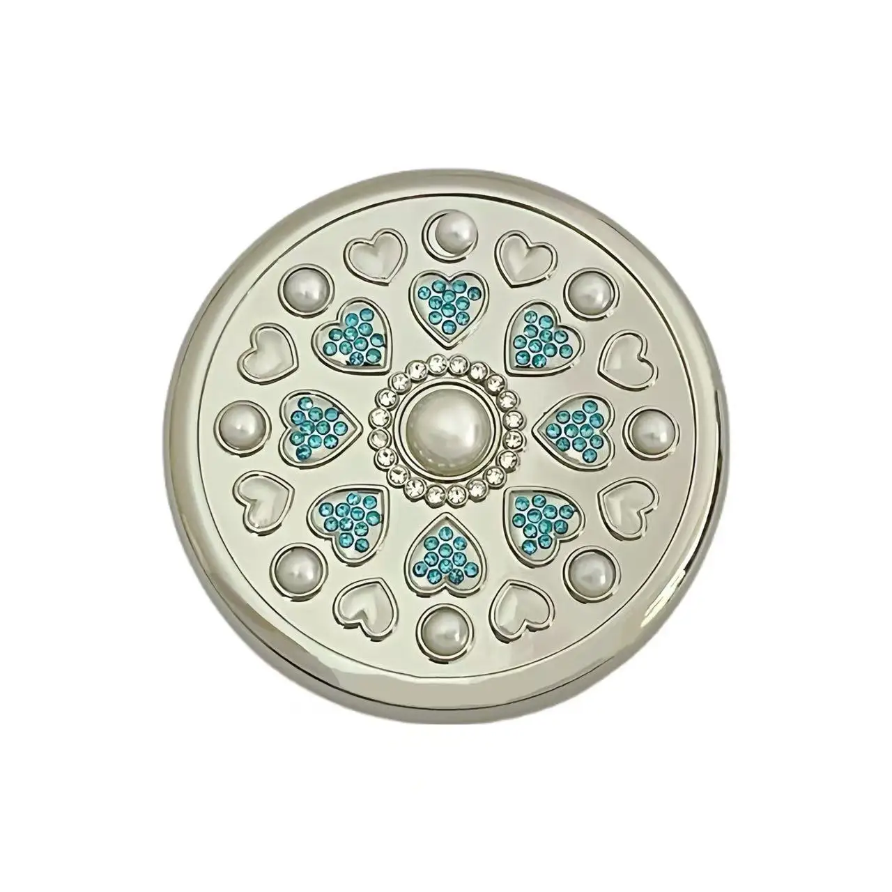 

Yjq round folding makeup mirror portable makeup double-sided mirror makeup